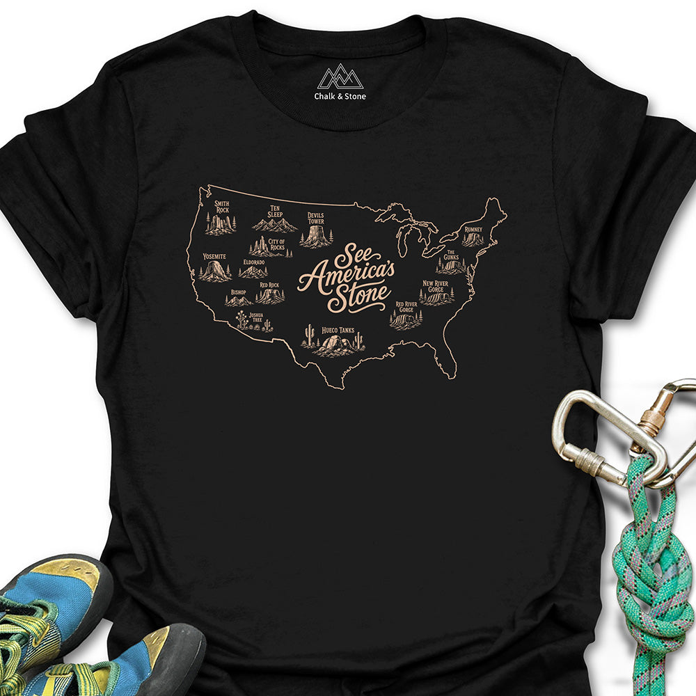 See Americas Stone Map Tee