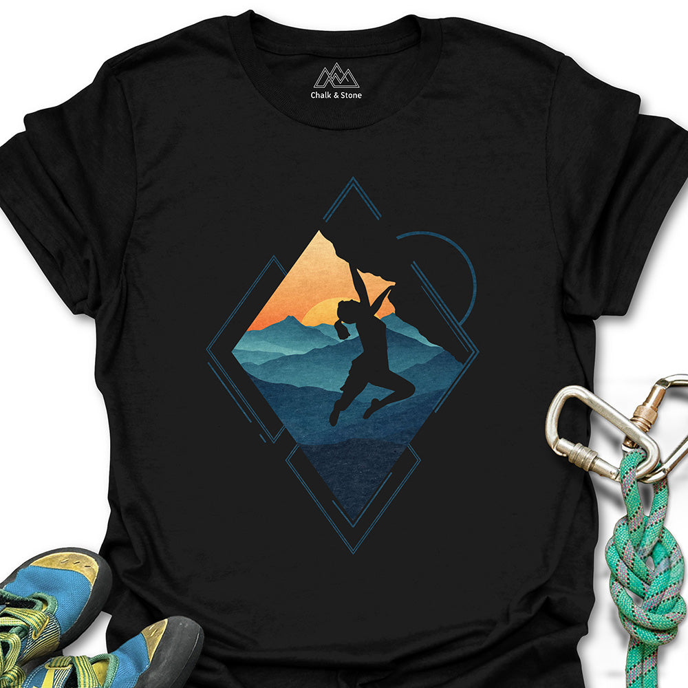 Triangle Cliff Hang Tee
