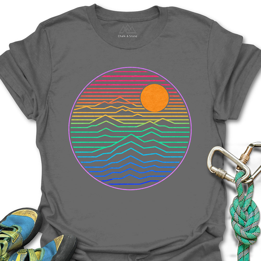 Topo Mtn Color Lines Tee