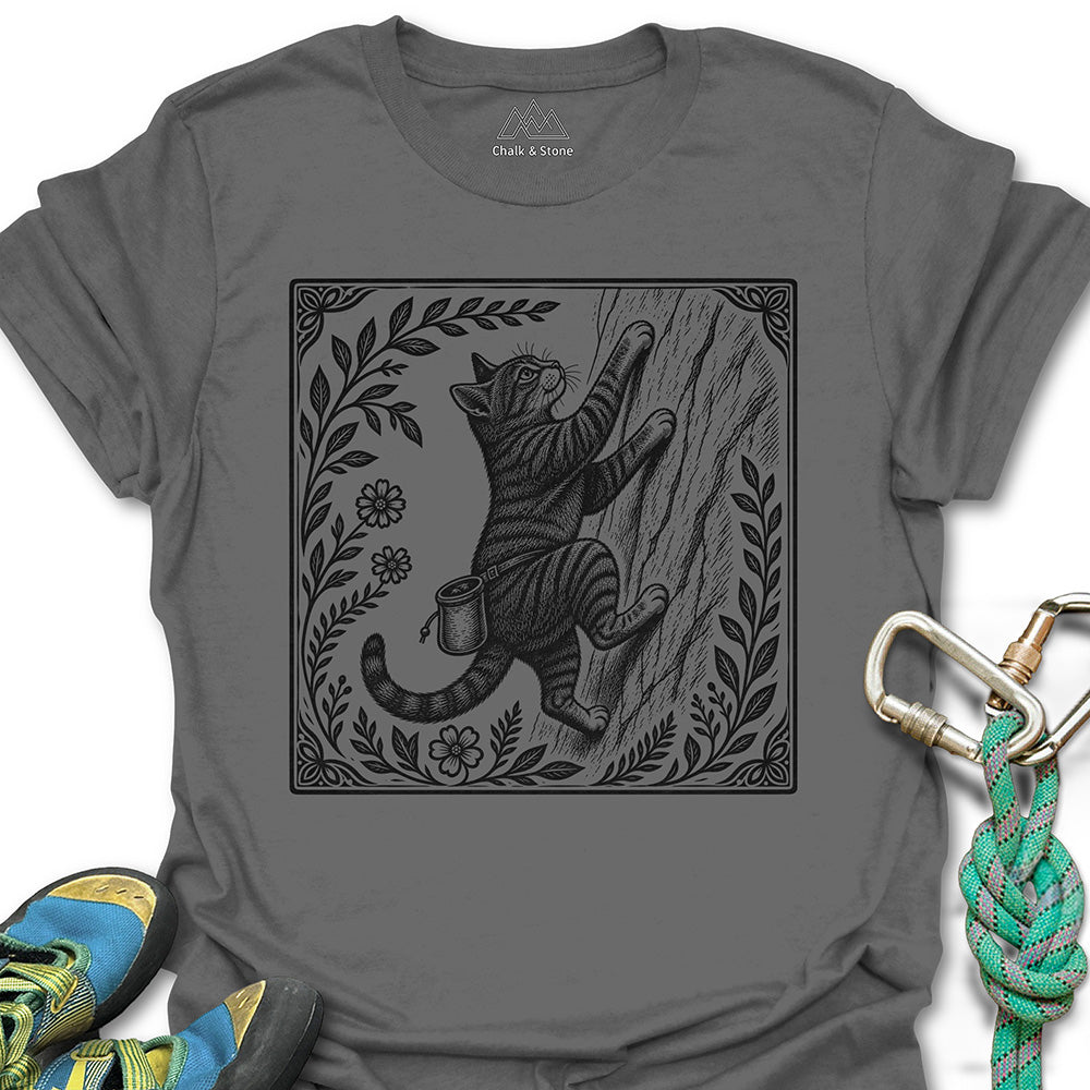 Scratchboard Cat Tee