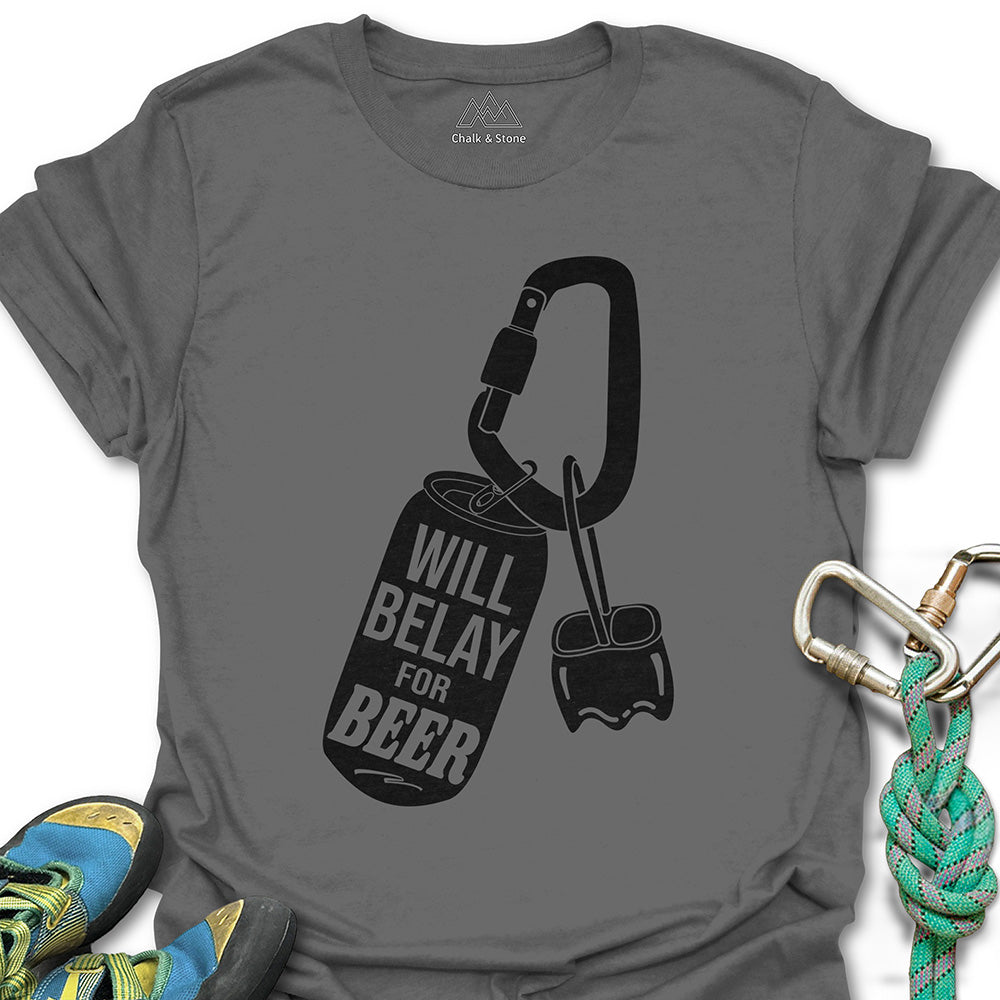Will Belay for Beer Tee