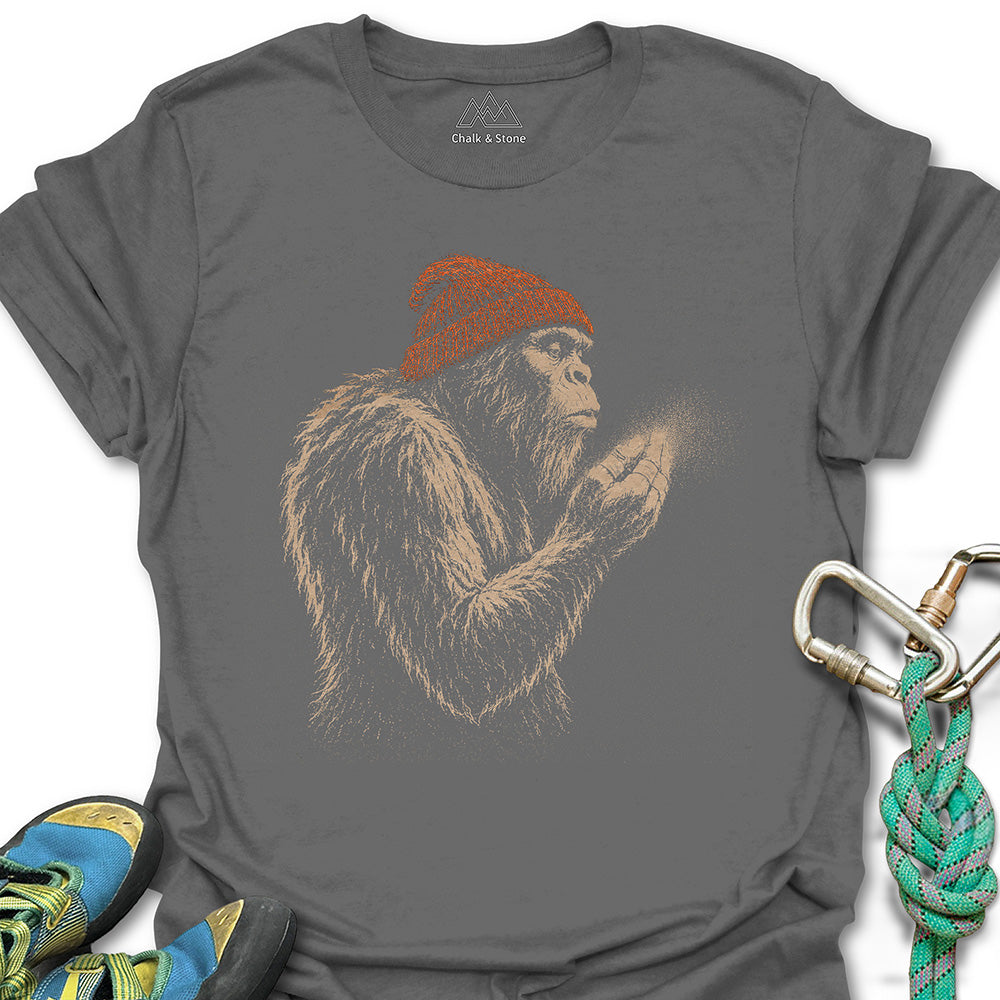 Sasquatch Blowing Chalk Beanie Tee