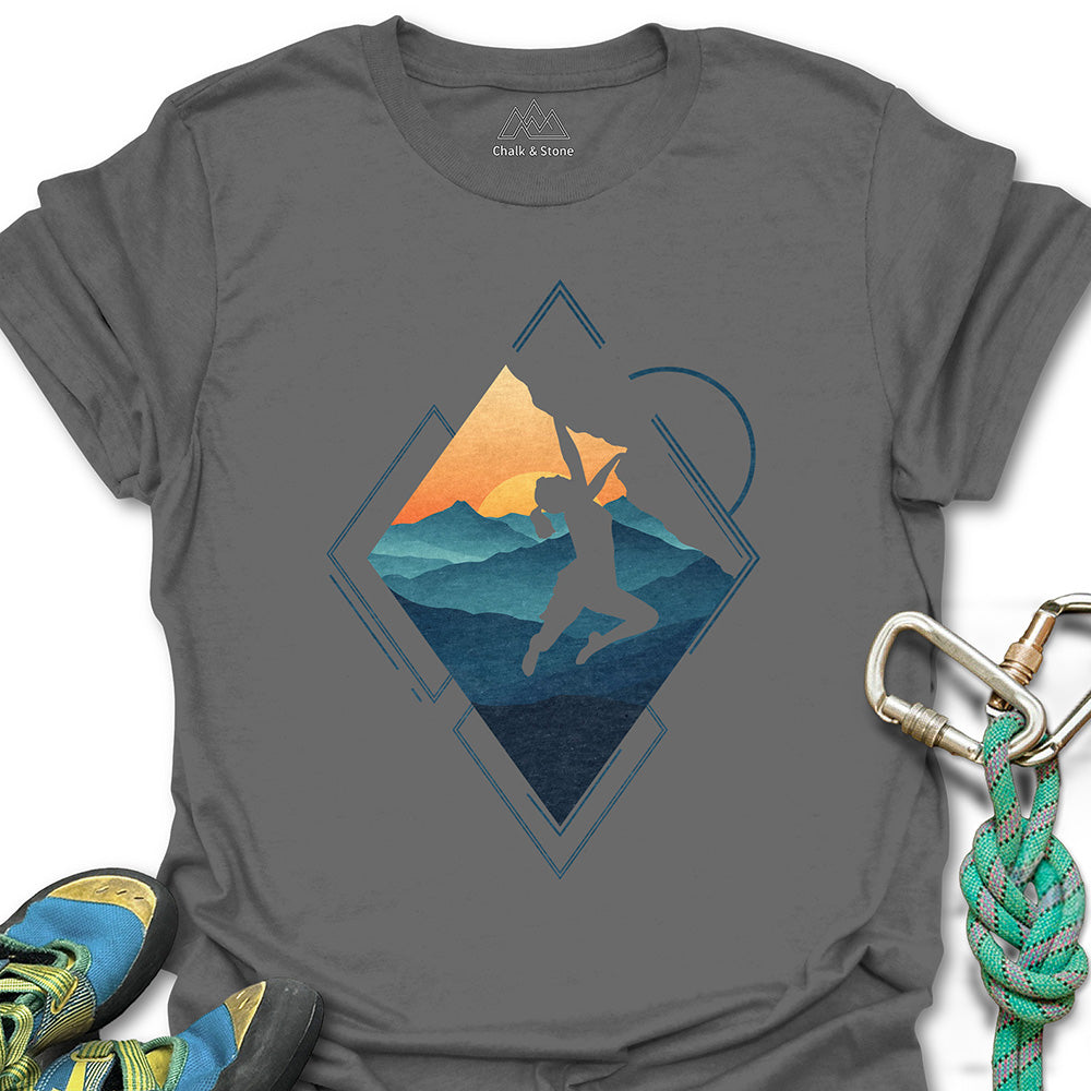 Triangle Cliff Hang Tee