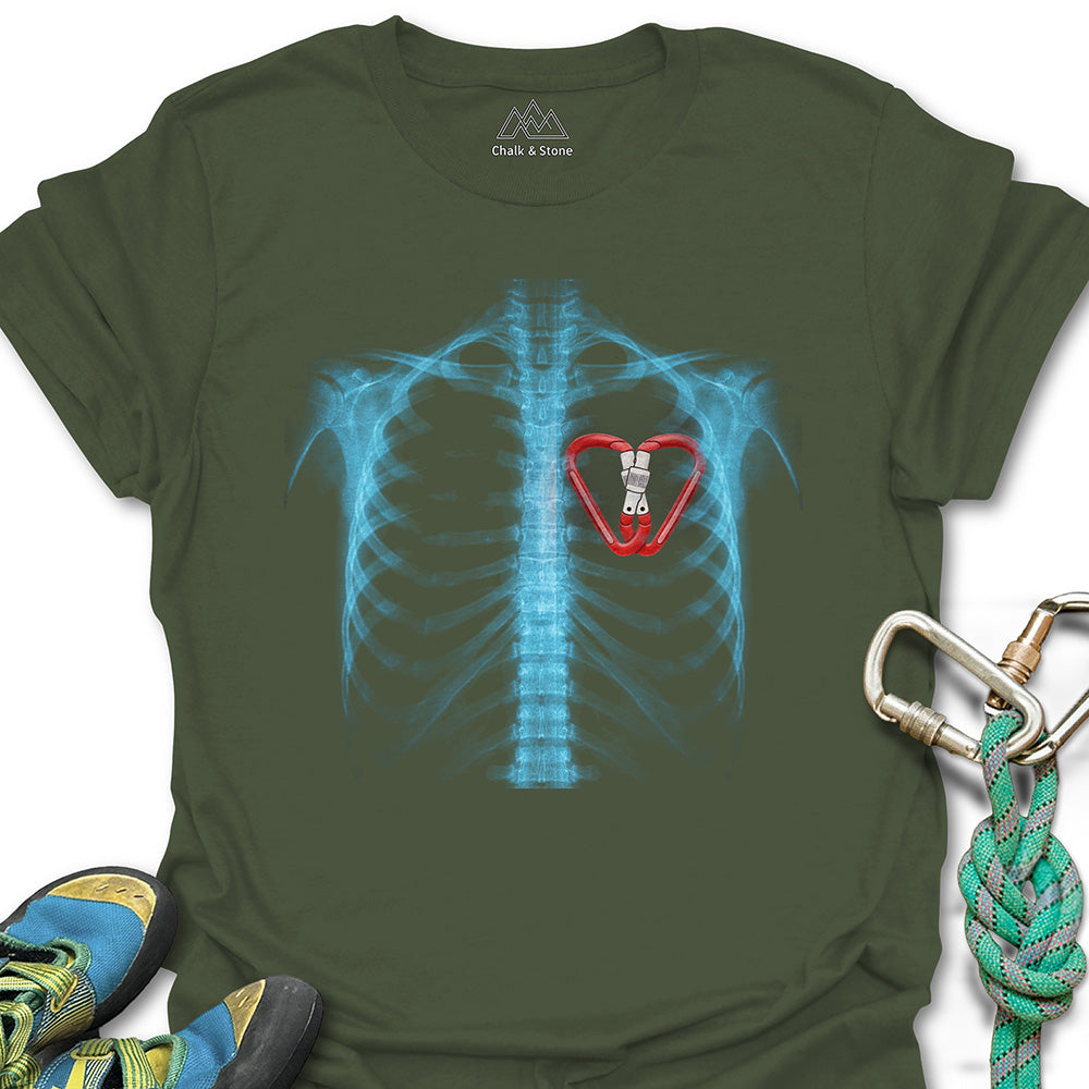 X-ray Carabiner Heart Tee