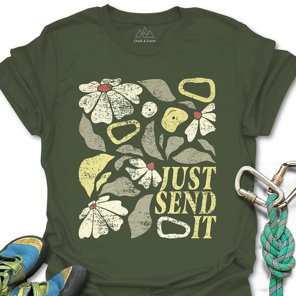 Just Send It Boho Flower Tee