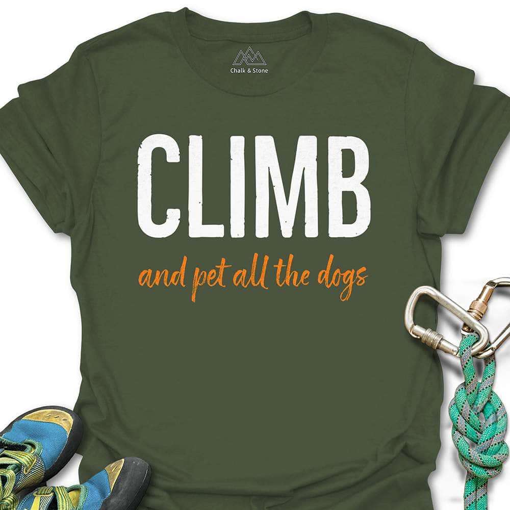 Climb And Pet Dogs Tee
