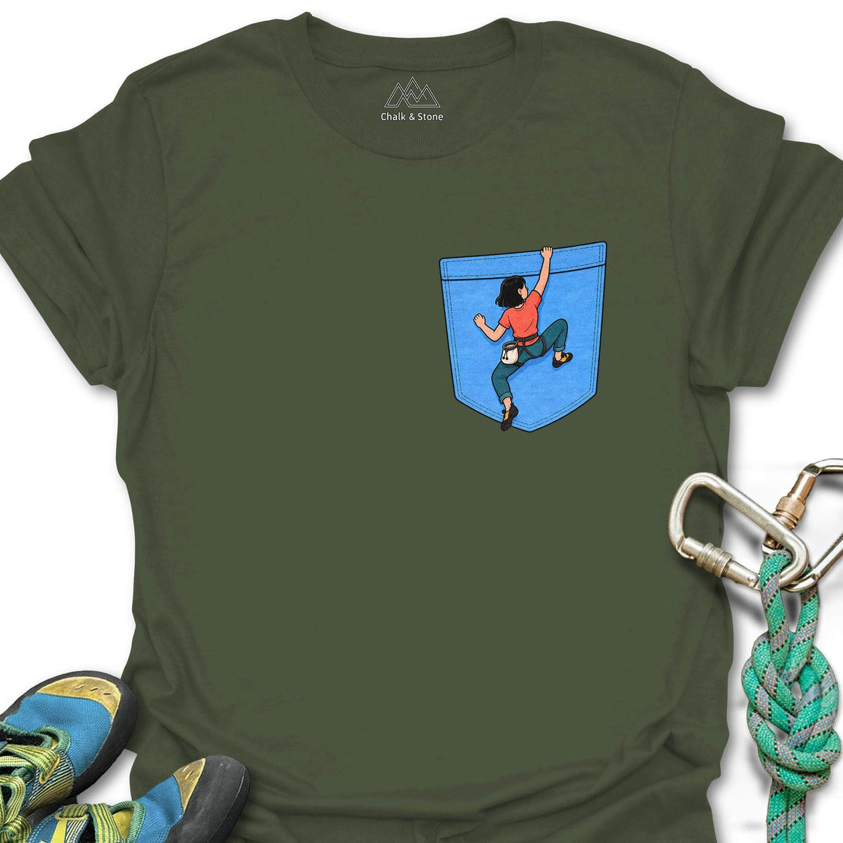 Girl Climber Pocket Tee