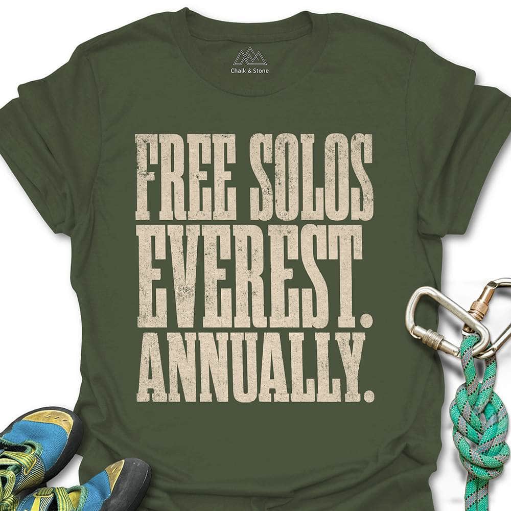 Free Solo Everest Text Tee