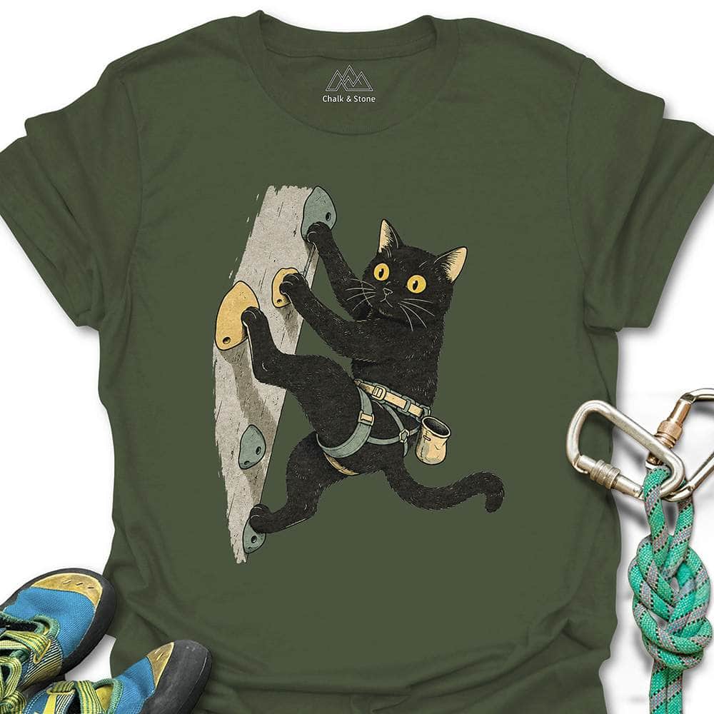 Cat Reaching Climb Tee