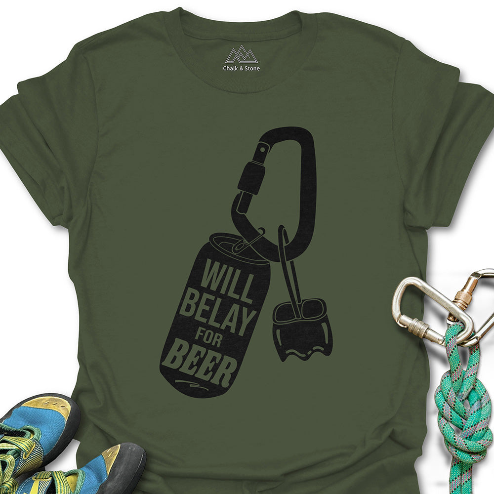 Will Belay for Beer Tee