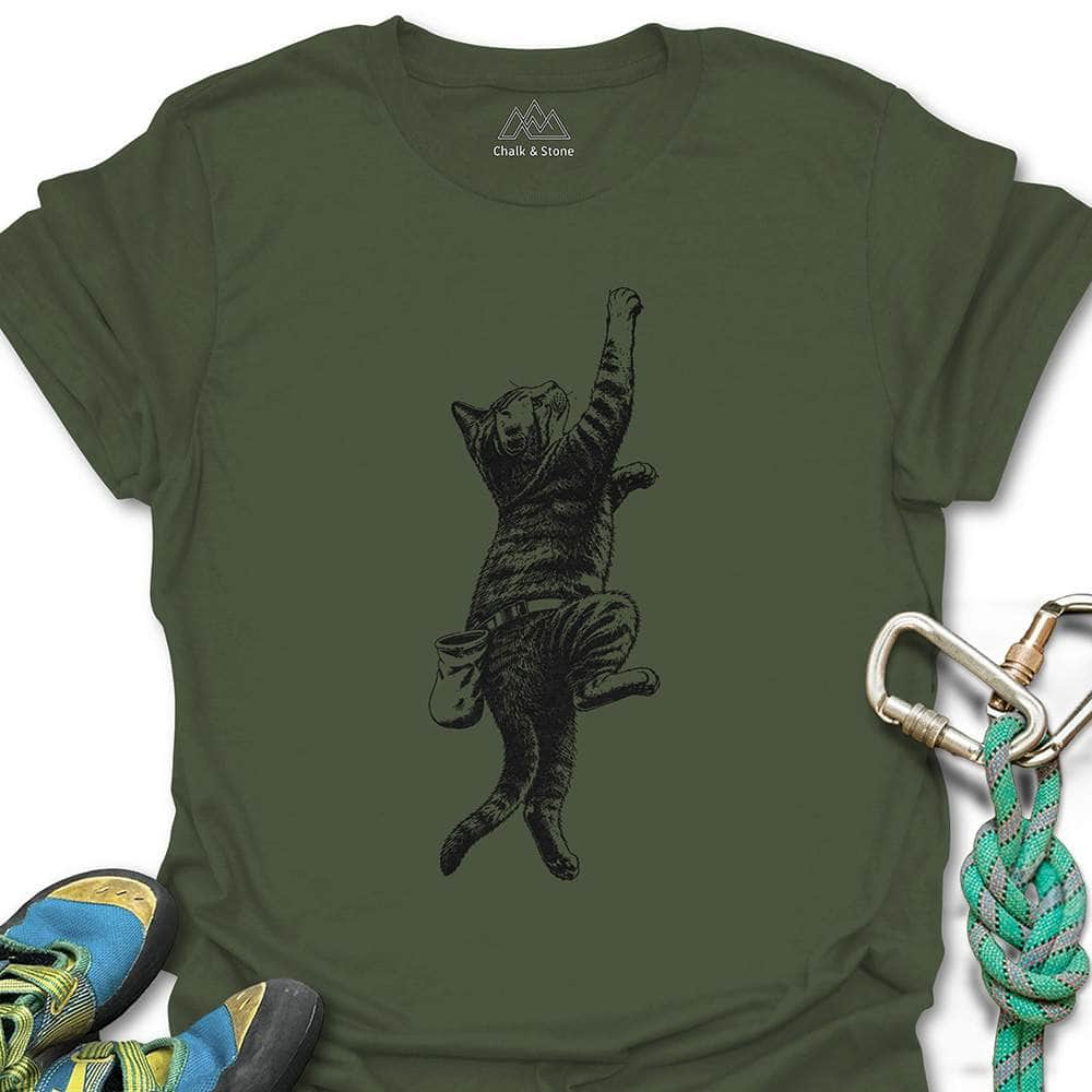 Cat Finding The Hold Tee