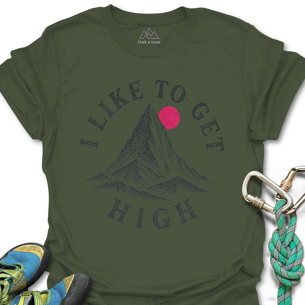 Like To Get High Mtn Range Tee