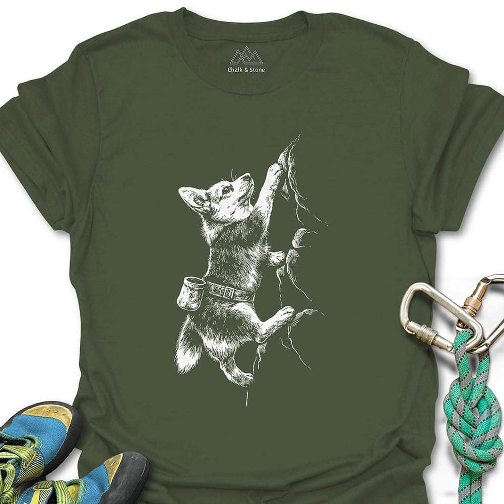 Corgi Scaling Wall Tee