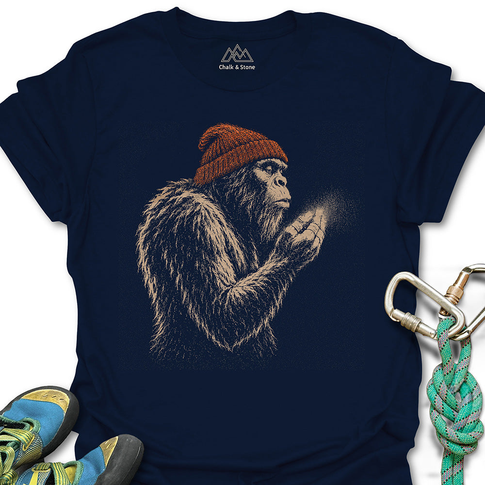 Sasquatch Blowing Chalk Beanie Tee