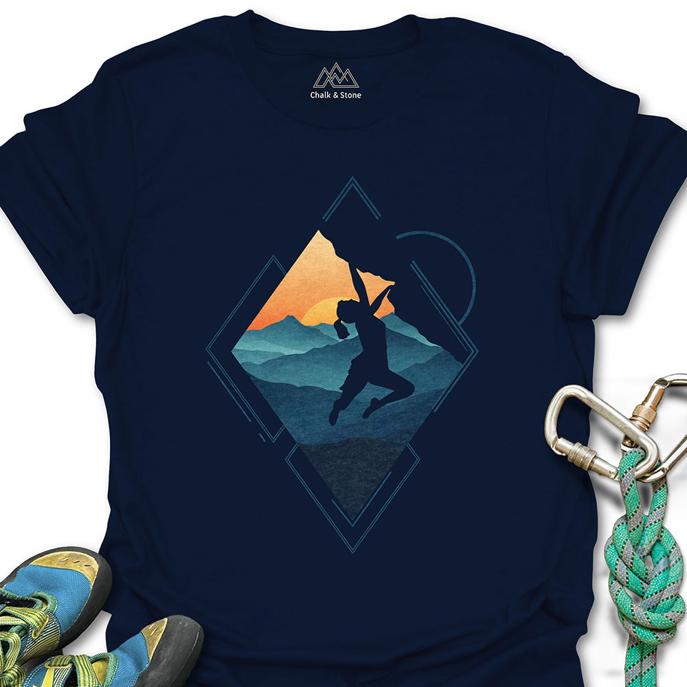 Triangle Cliff Hang Tee