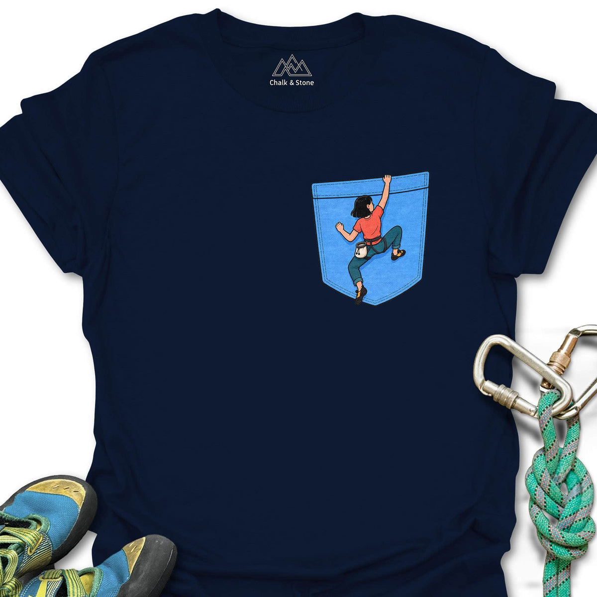 Girl Climber Pocket Tee
