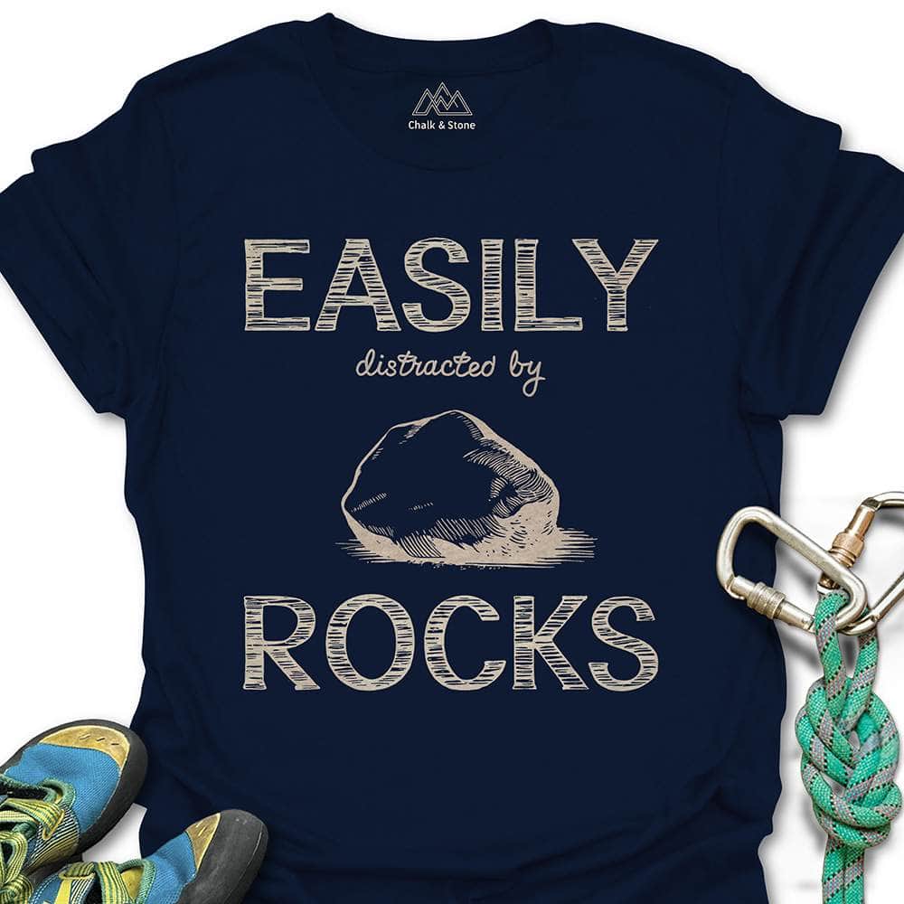 Easily Distracted By Rocks Tee