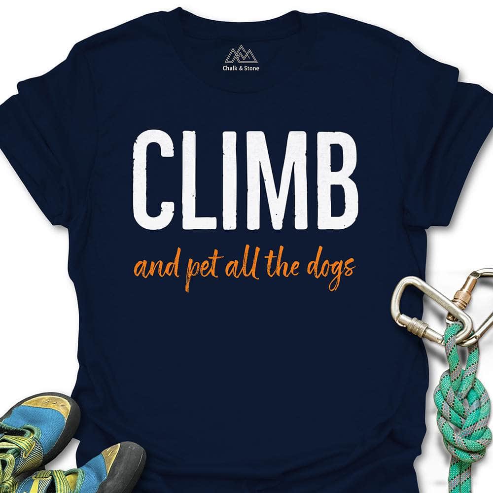 Climb And Pet Dogs Tee