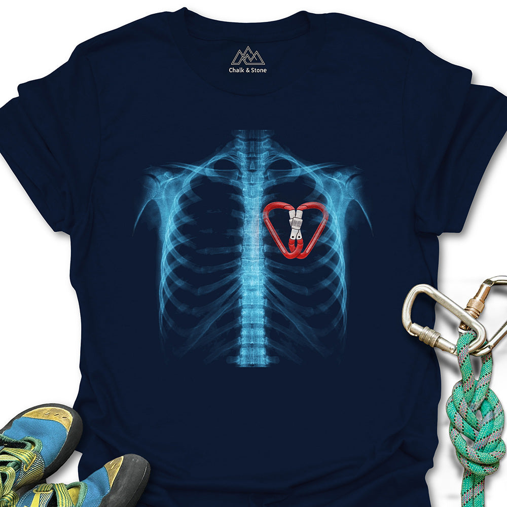 X-ray Carabiner Heart Tee