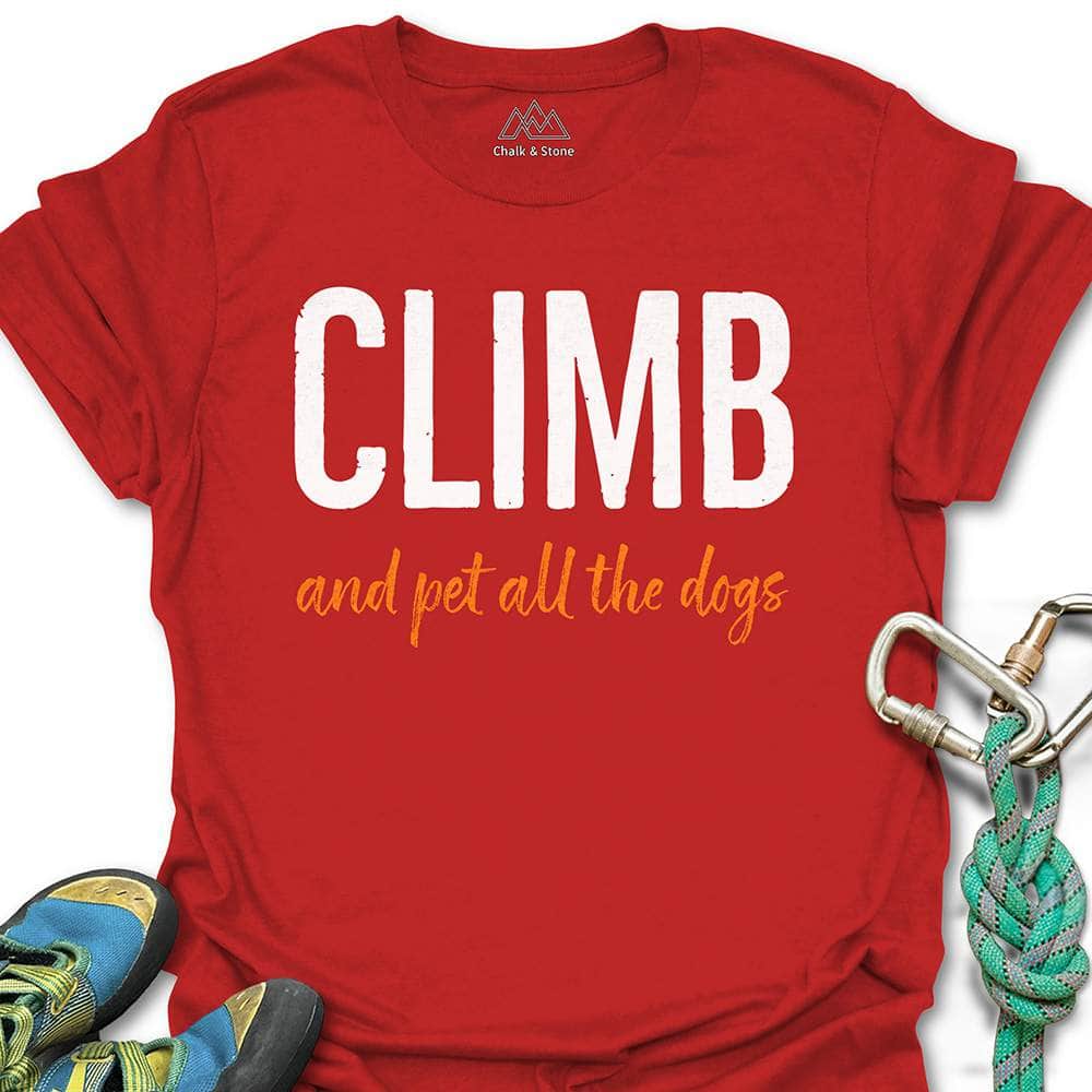 Climb And Pet Dogs Tee