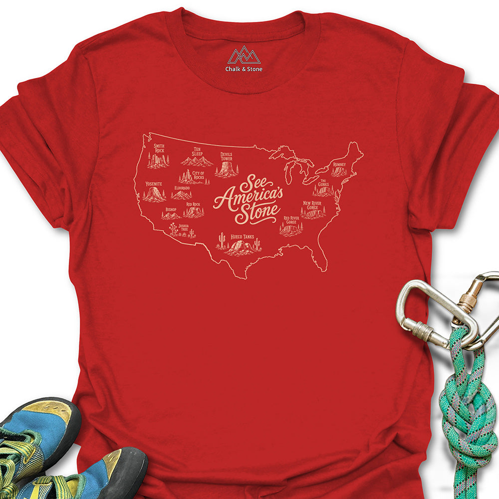 See Americas Stone Map Tee