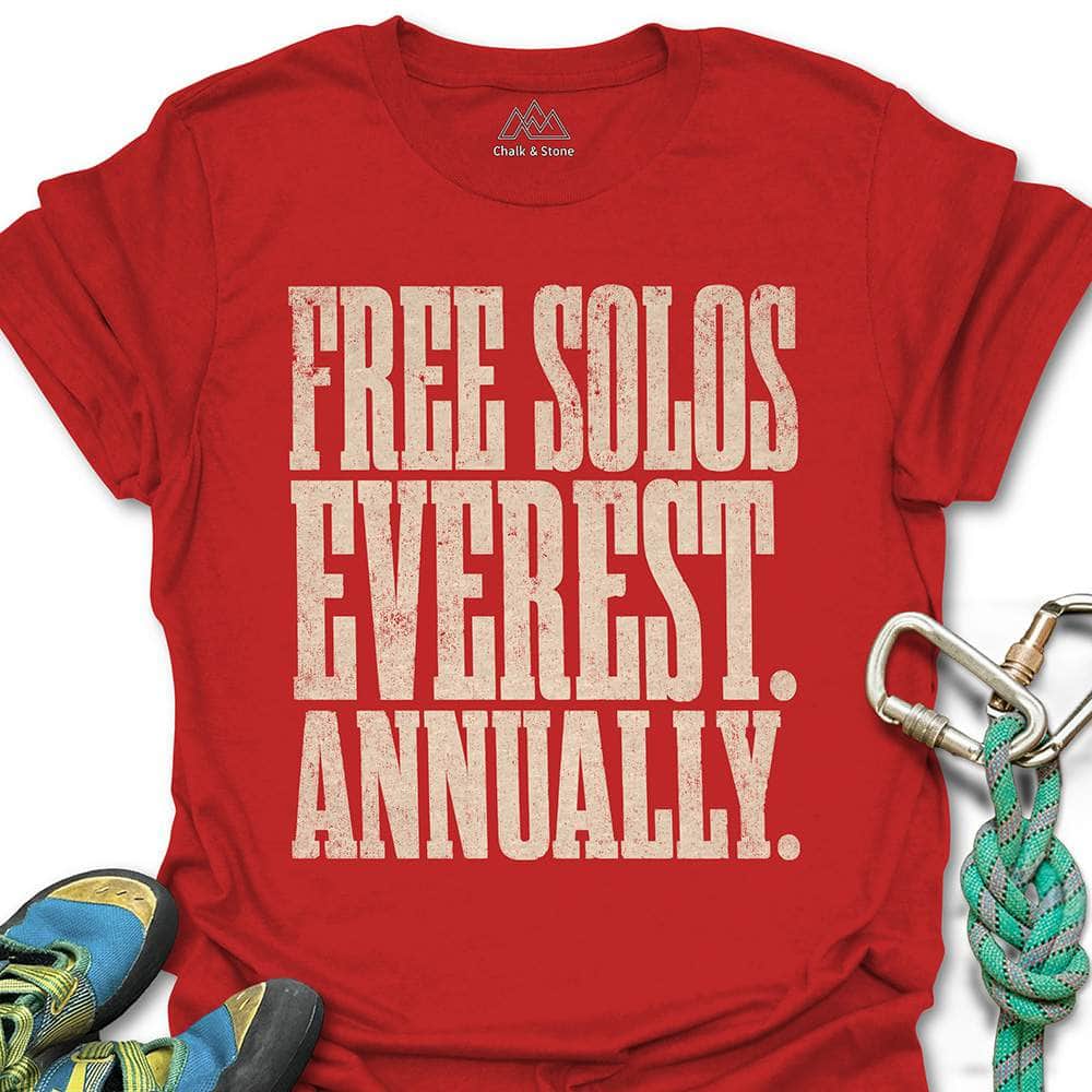 Free Solo Everest Text Tee