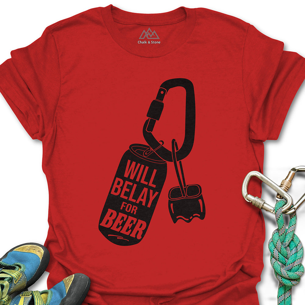 Will Belay for Beer Tee