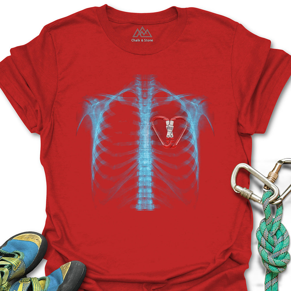 X-ray Carabiner Heart Tee