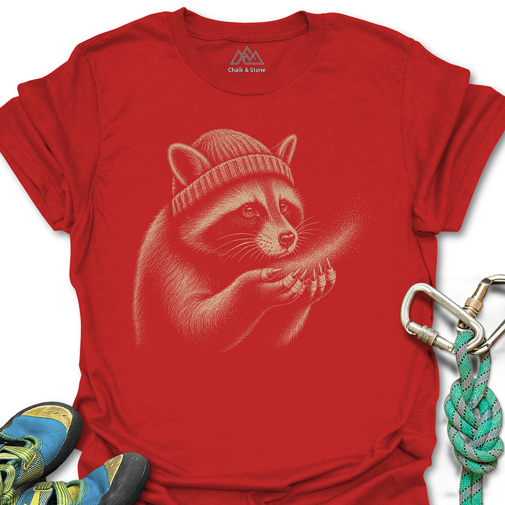 Raccoon Blowing Chalk Tee