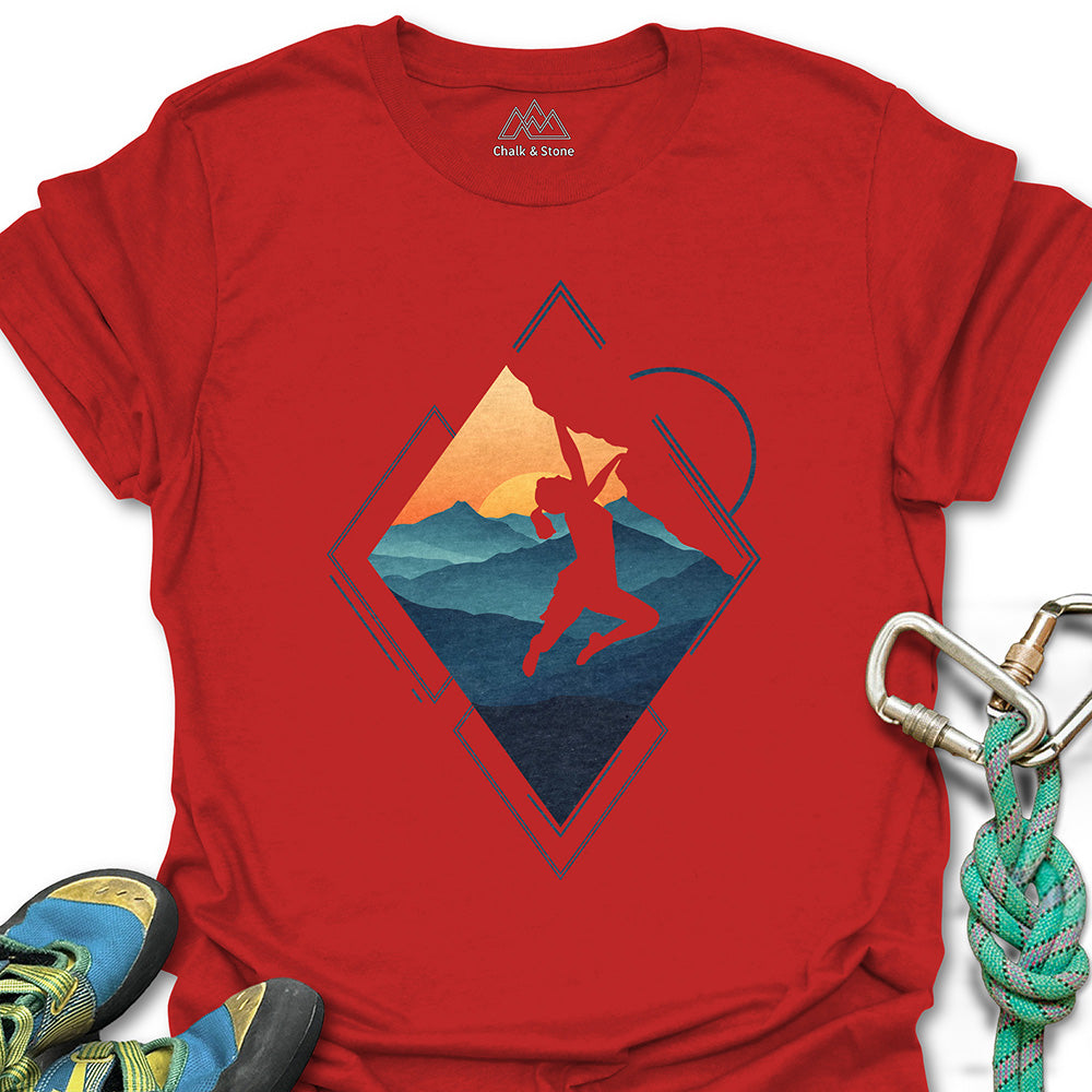 Triangle Cliff Hang Tee