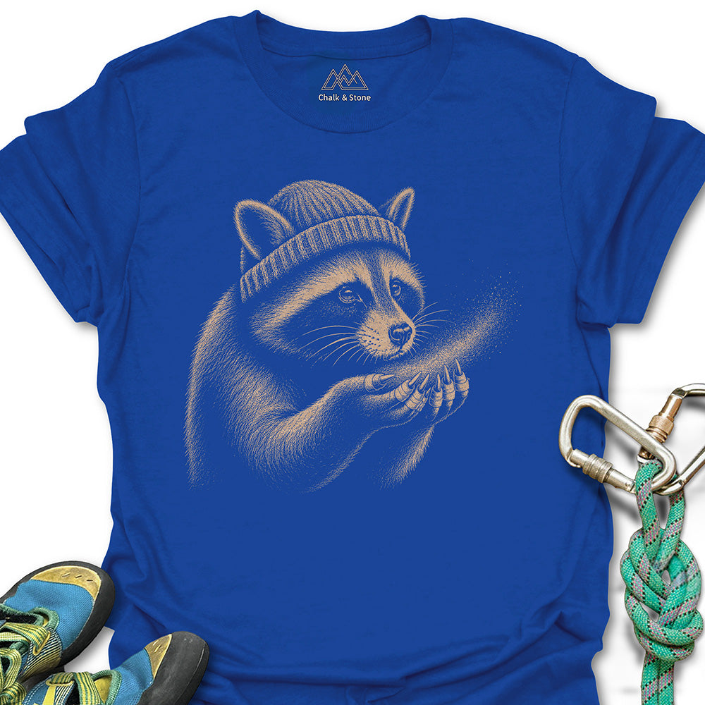 Raccoon Blowing Chalk Tee