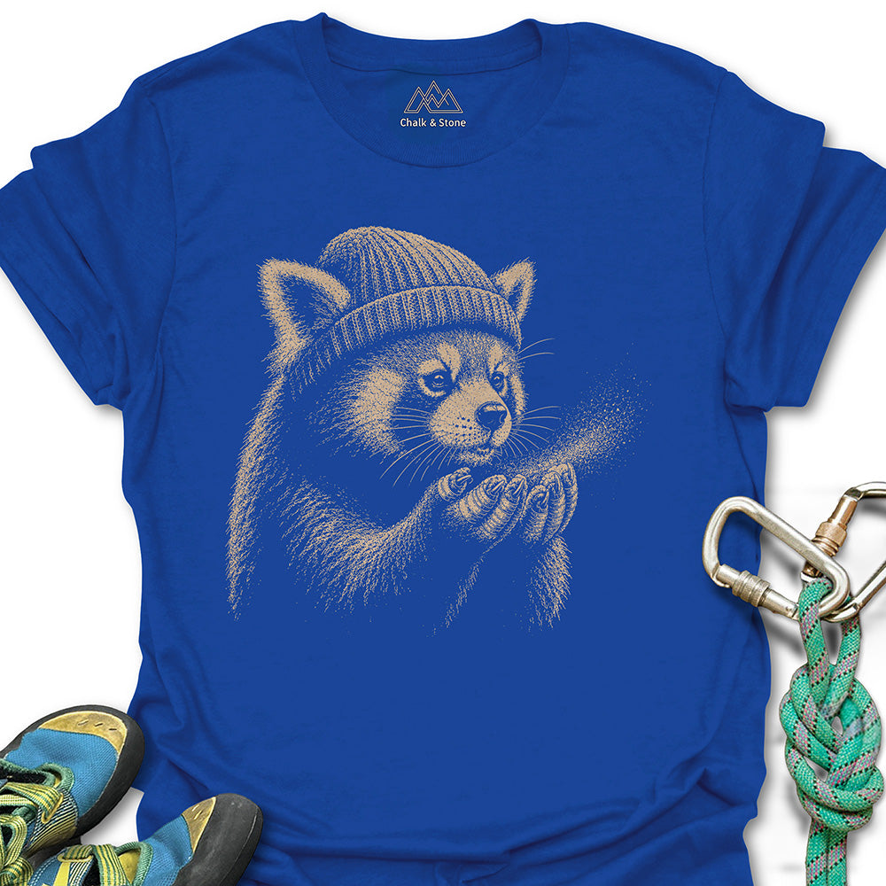 Red Panda Blowing Chalk Tee