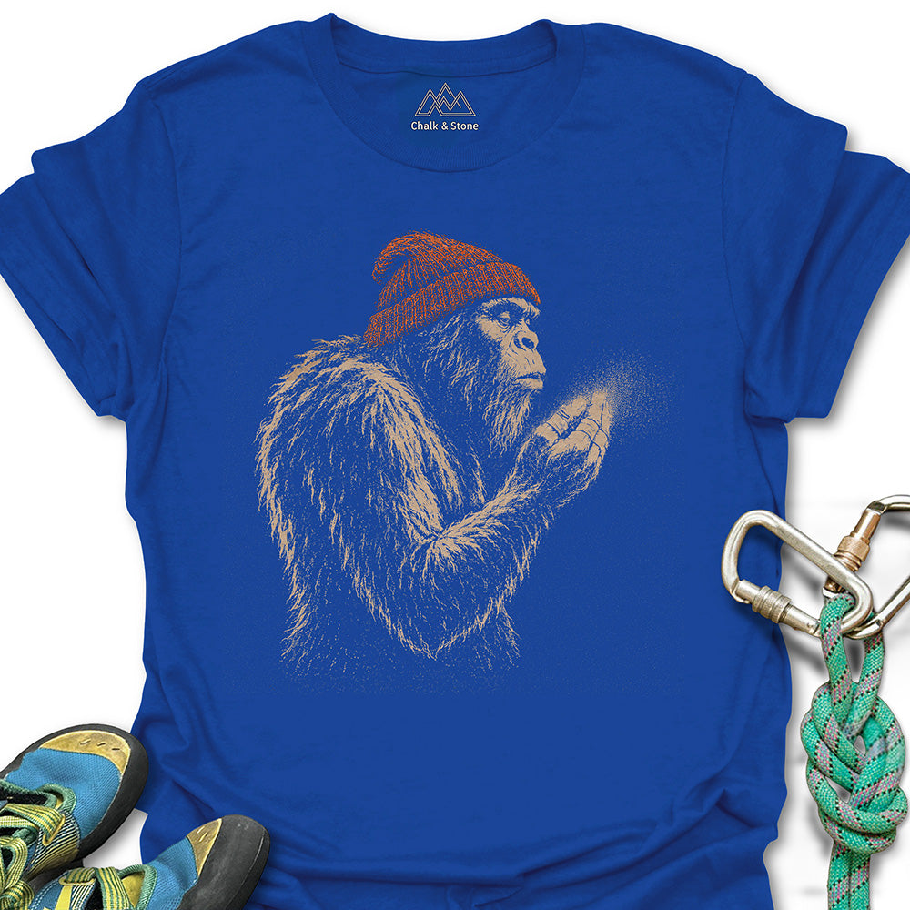Sasquatch Blowing Chalk Beanie Tee
