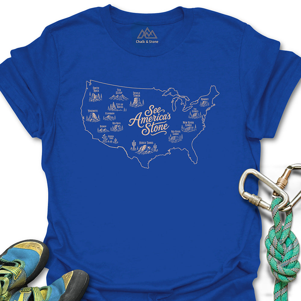 See Americas Stone Map Tee