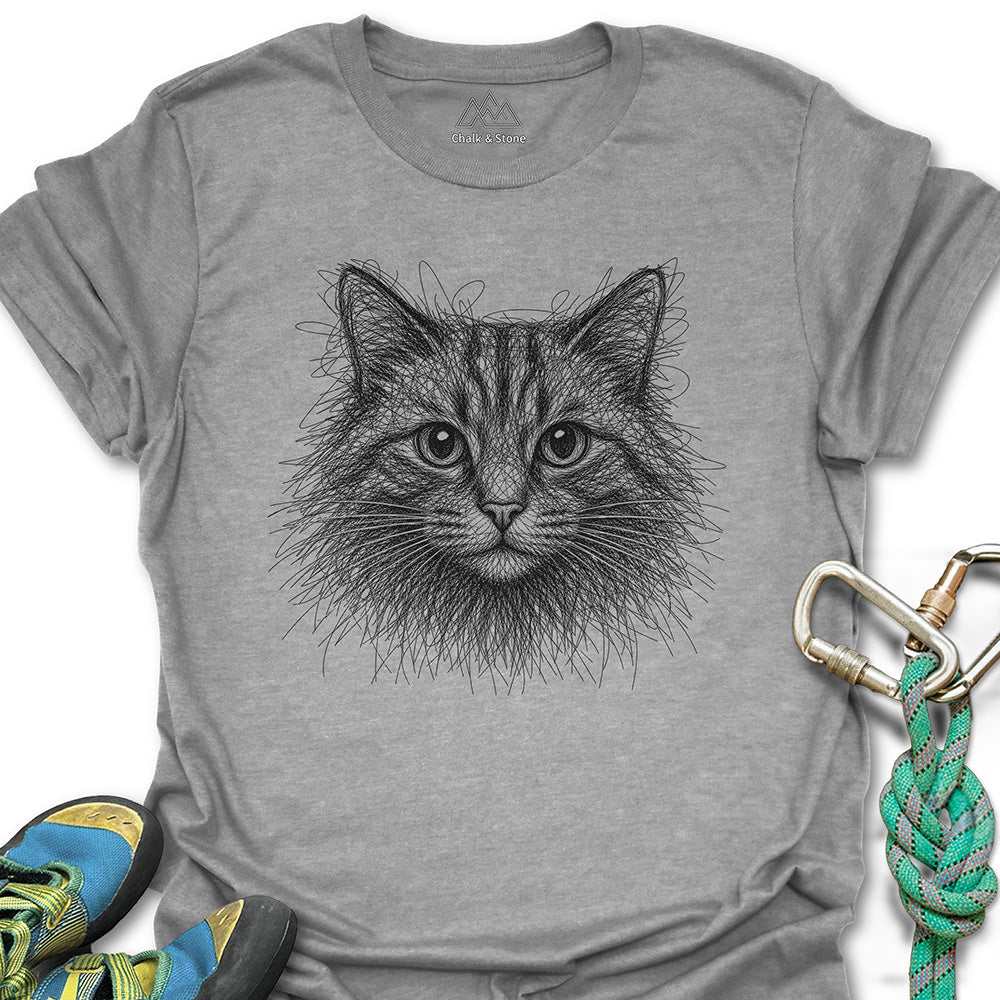 Scribble Cat Tee