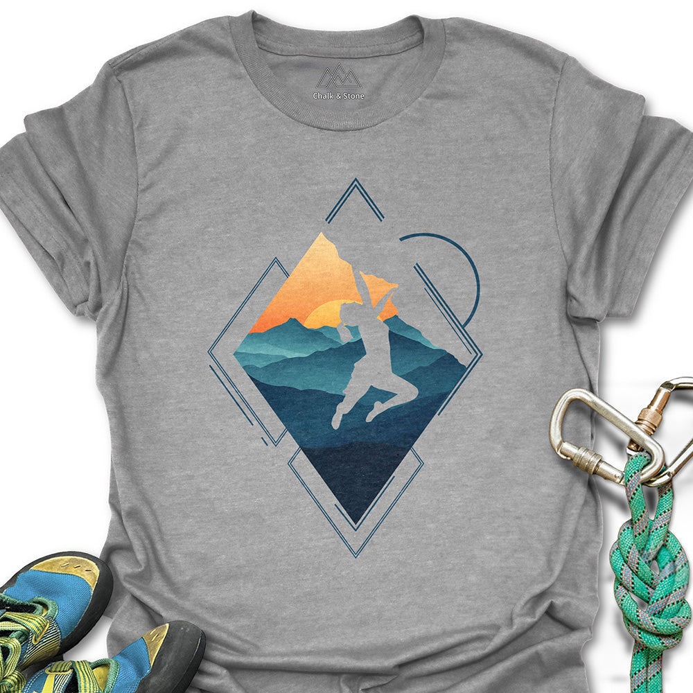 Triangle Cliff Hang Tee