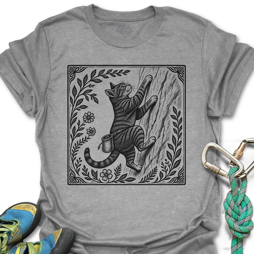 Scratchboard Cat Tee
