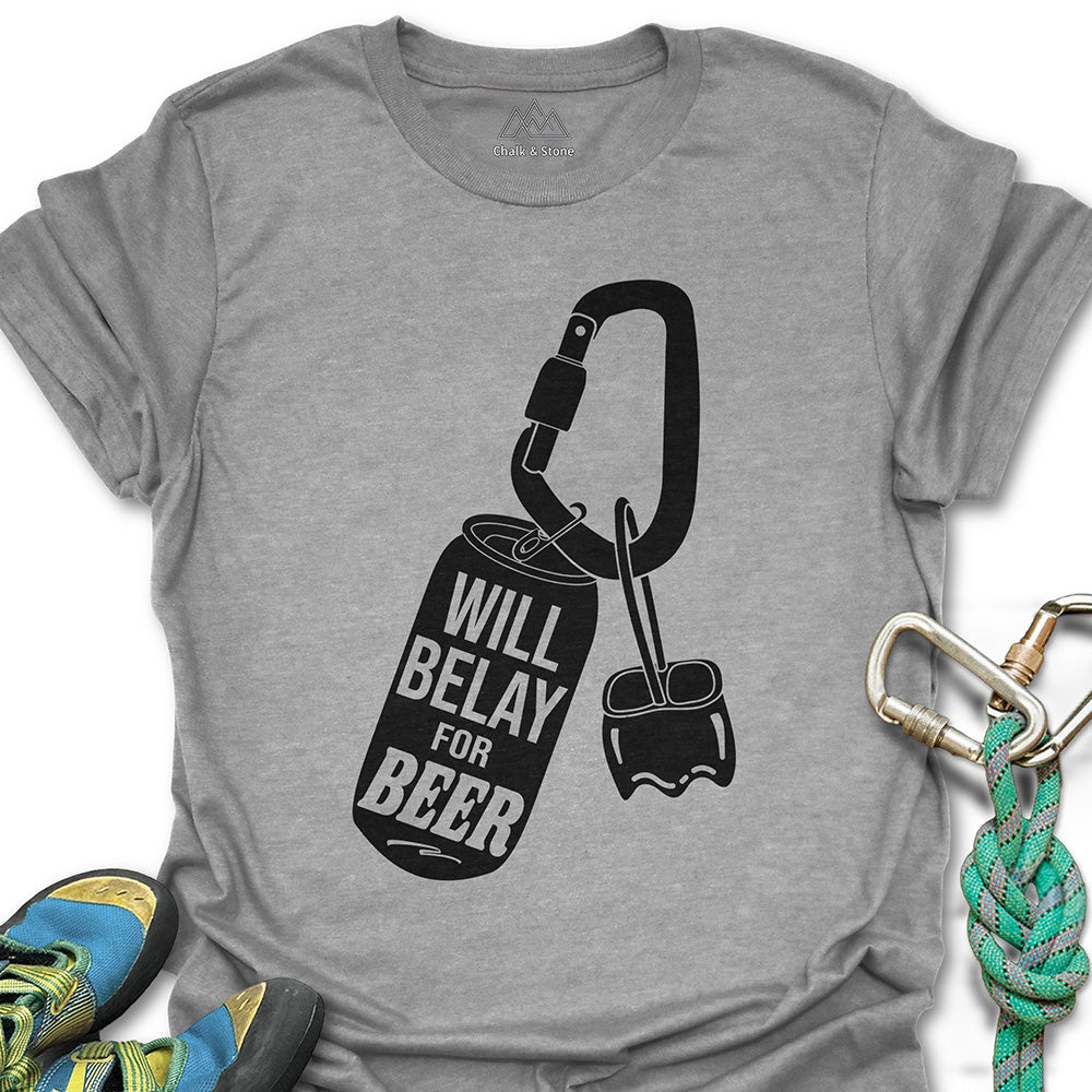 Will Belay for Beer Tee