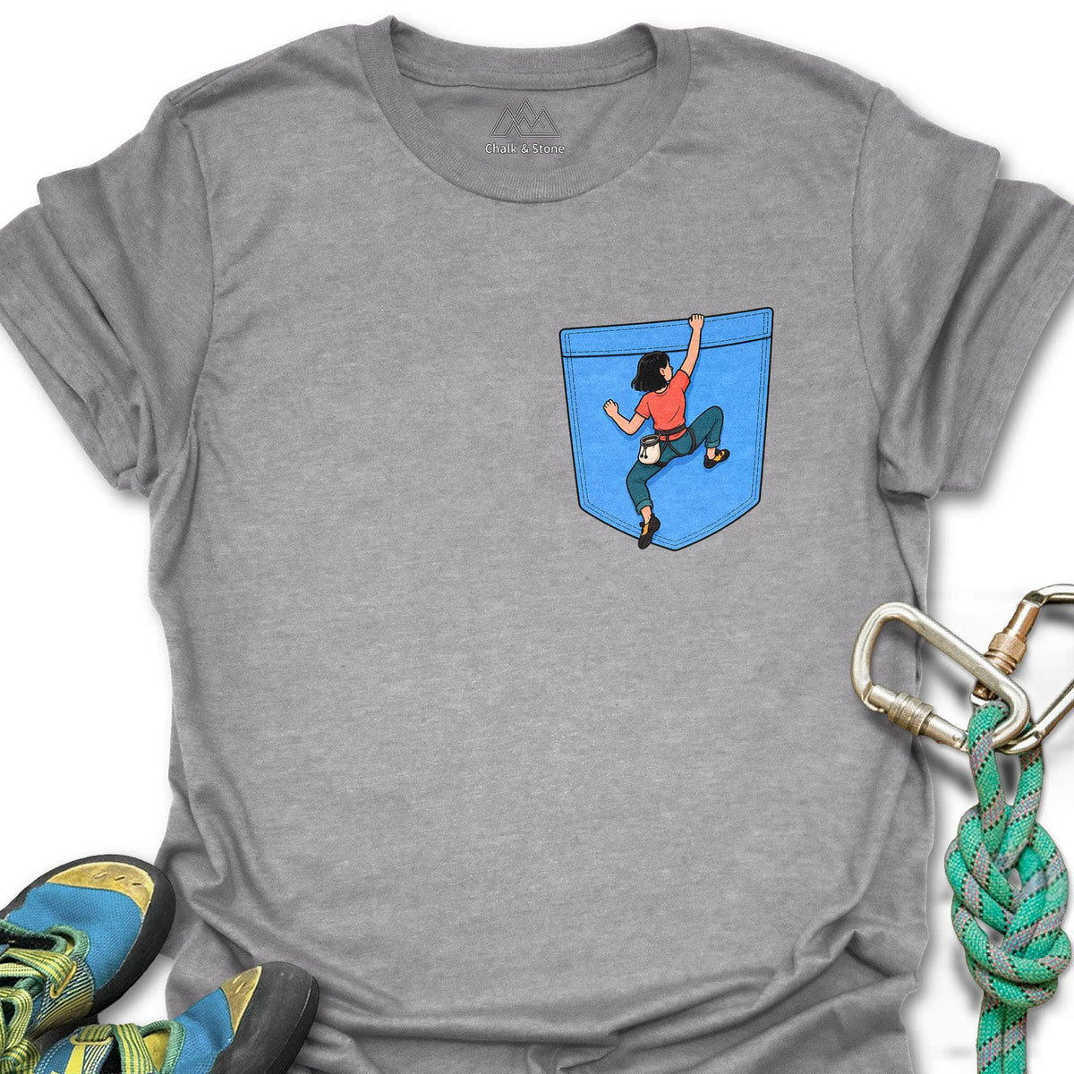 Girl Climber Pocket Tee