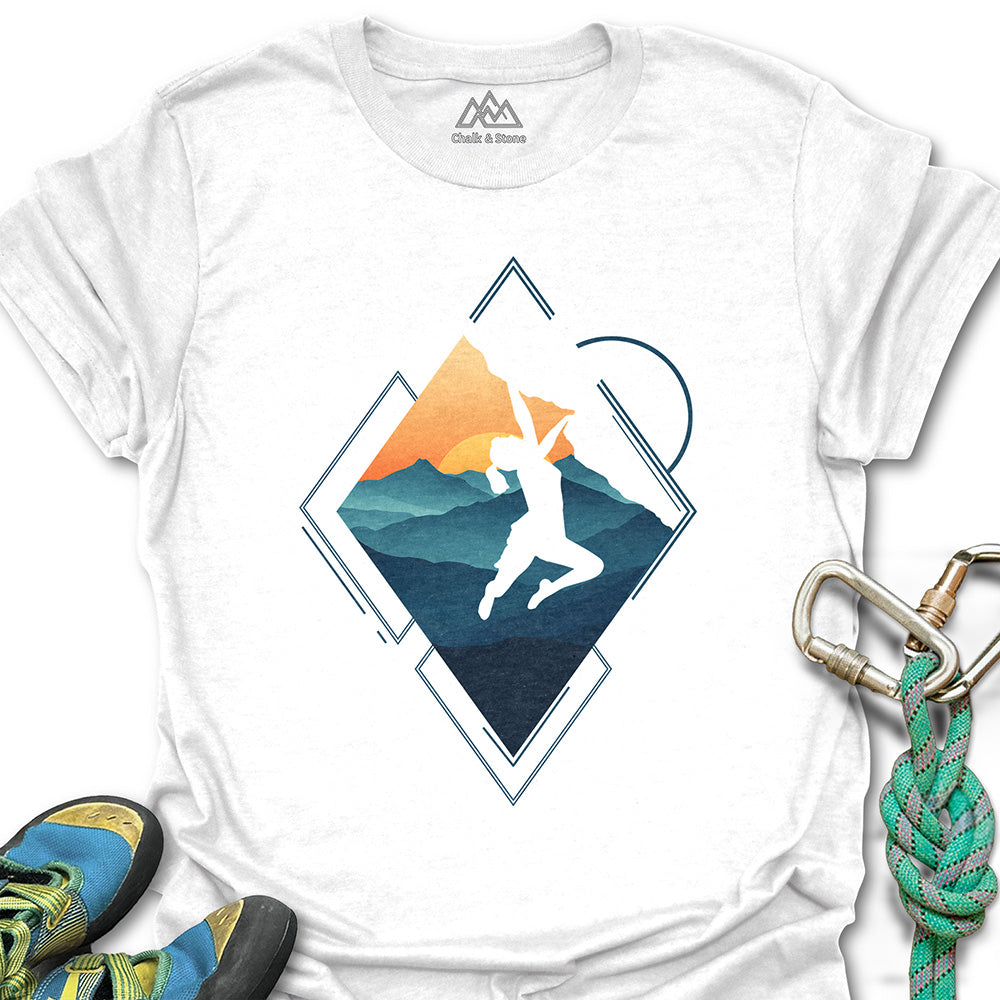 Triangle Cliff Hang Tee