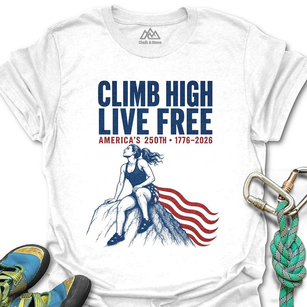 Climb High Live Free Tee