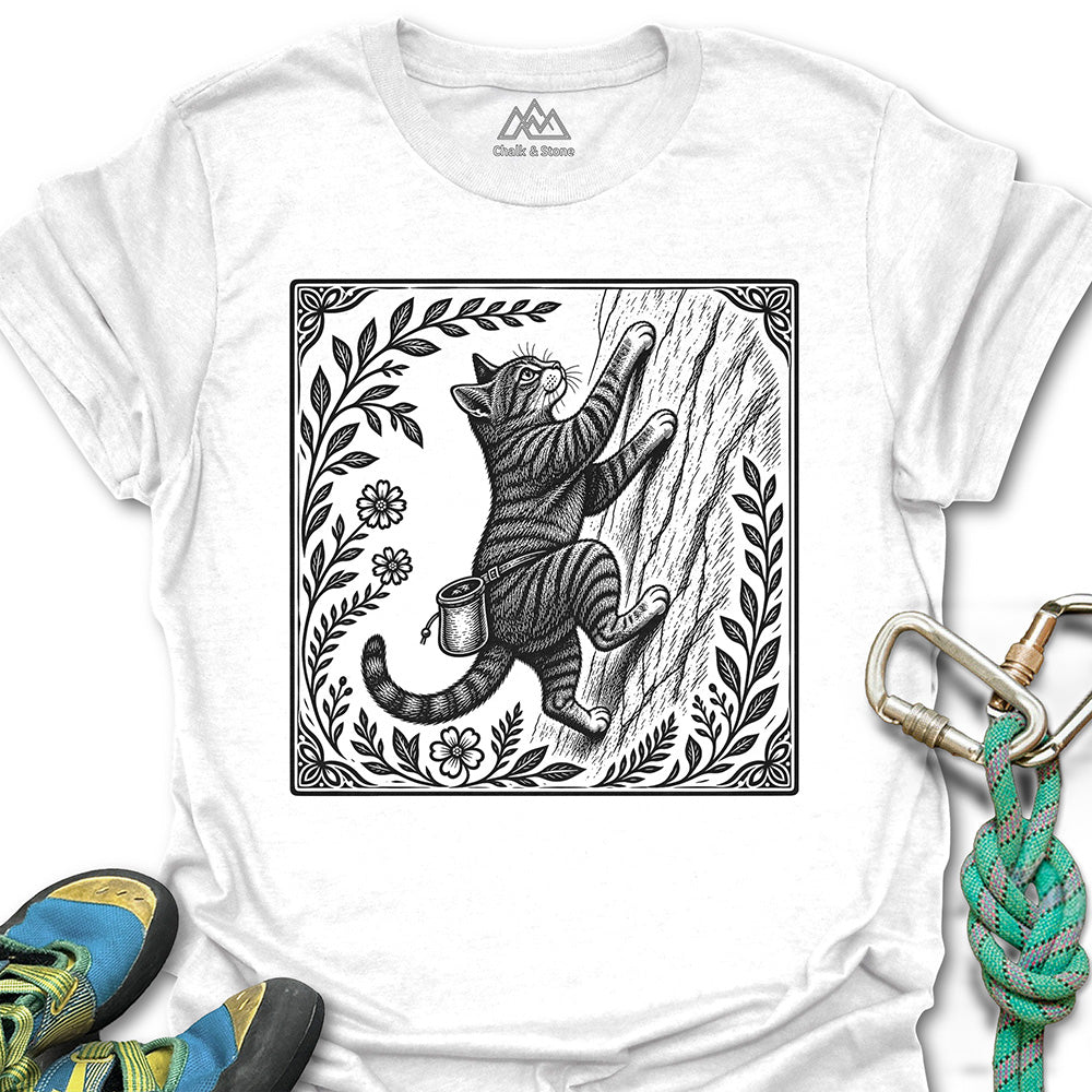 Scratchboard Cat Tee