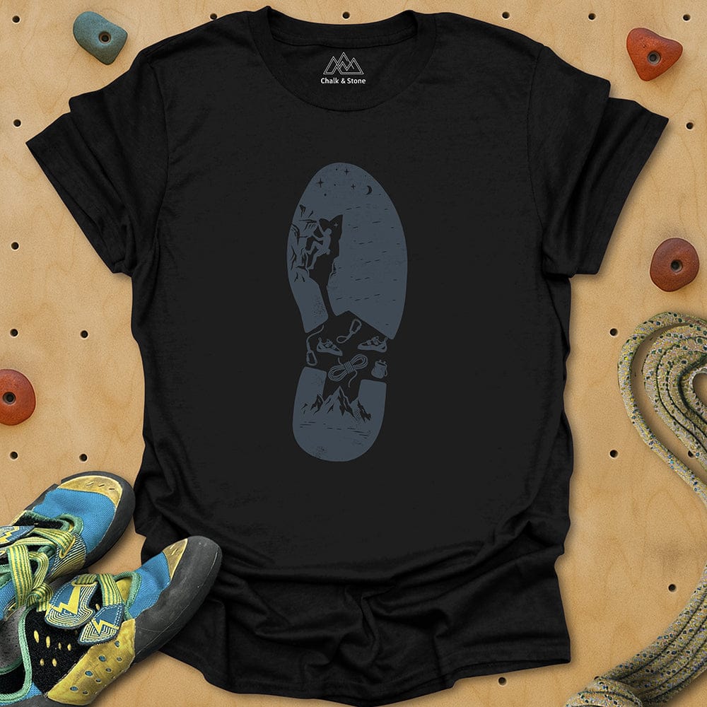 Climbing Shoe Footprint Tee