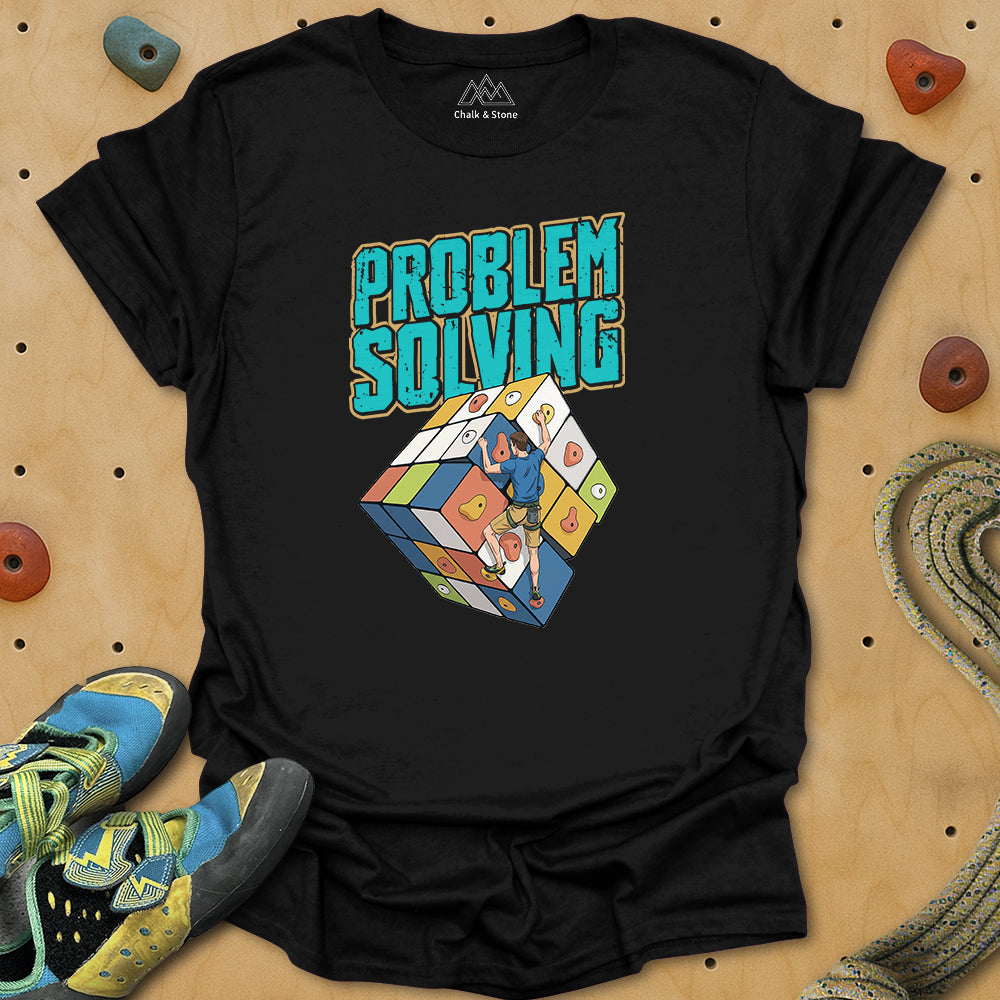 Problem Solving Rubix Cube Cartoon Climber Tee