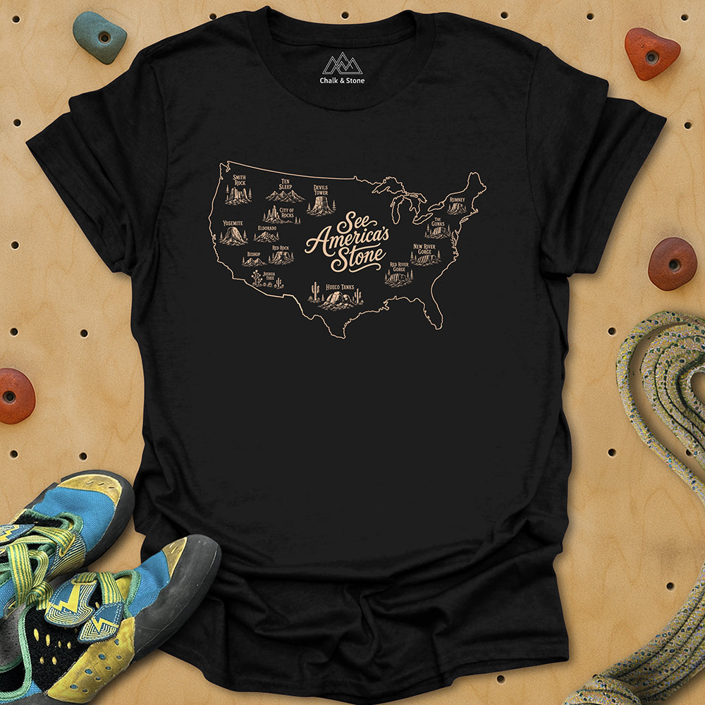 See Americas Stone Map Tee