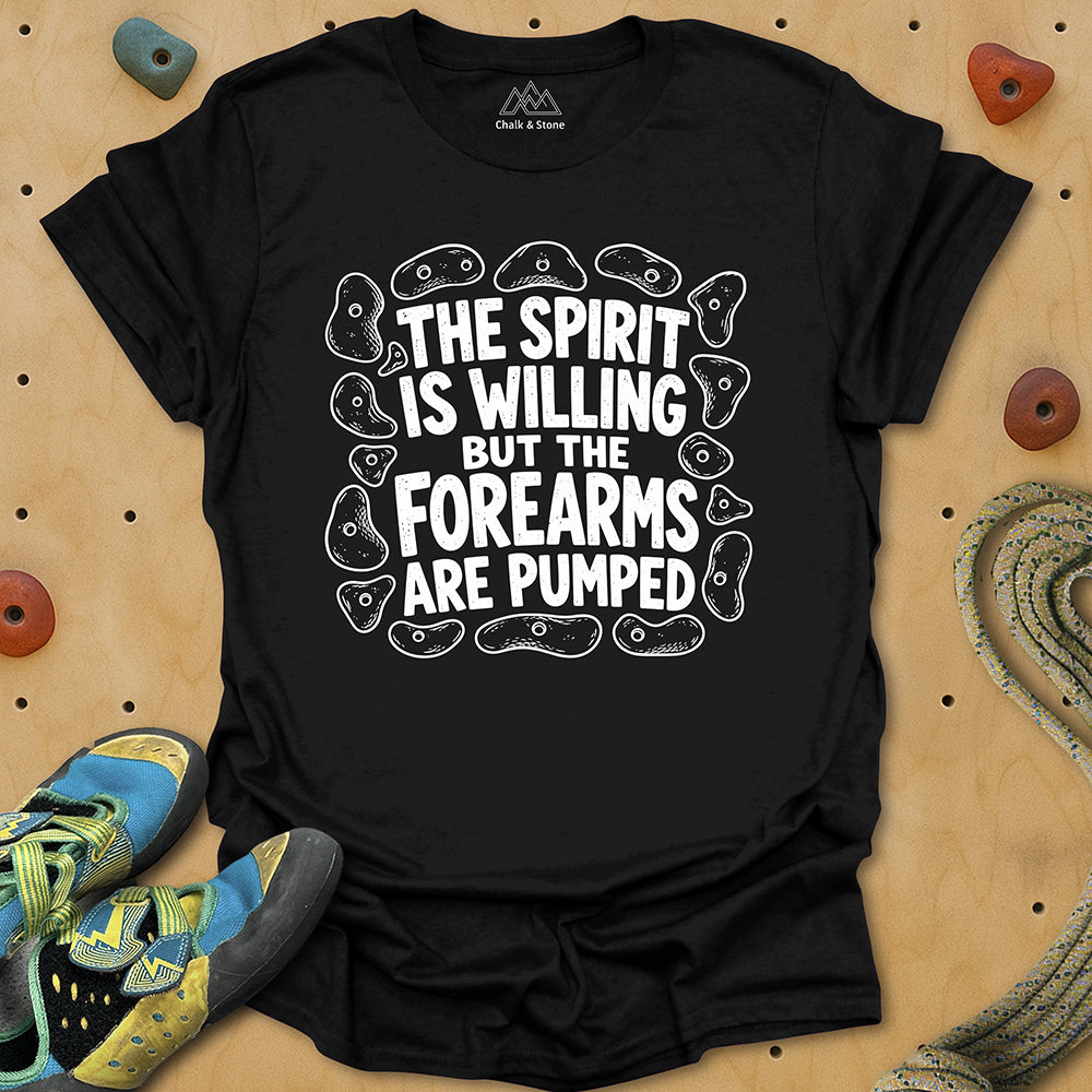 Spirit Willing Spray Wall Tee