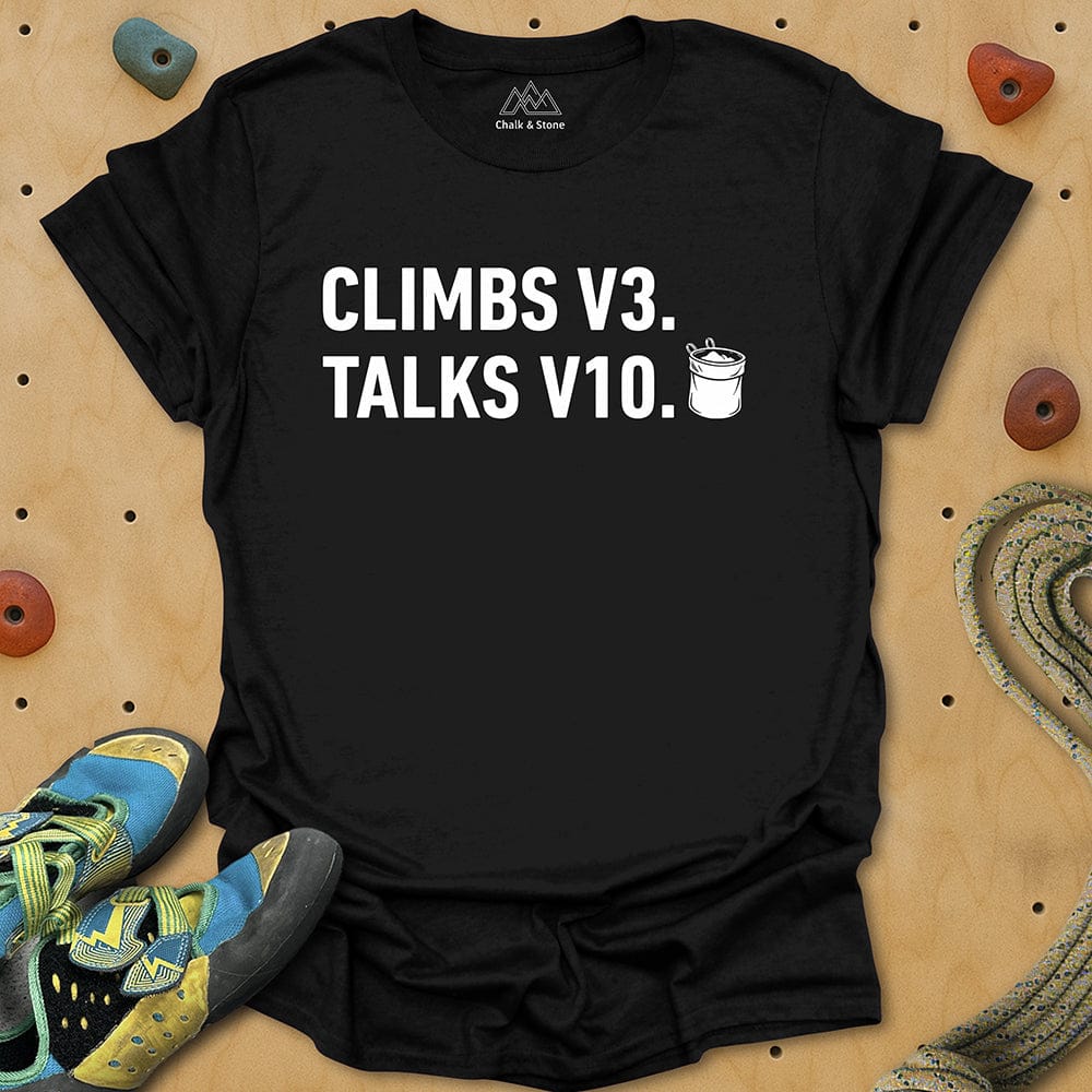 Climbs V3 Talks V10 Tee