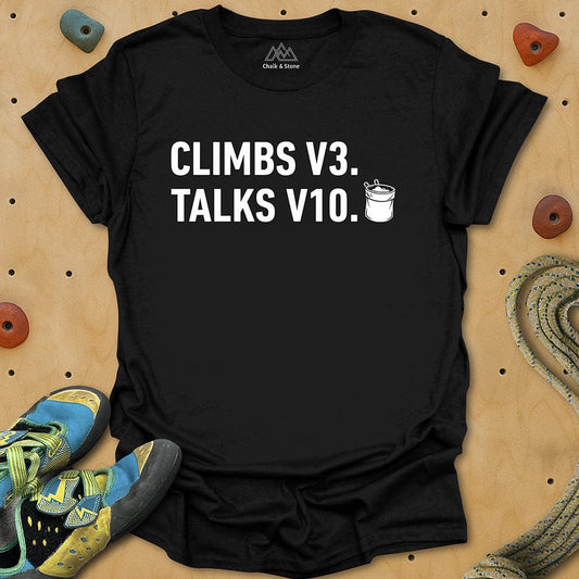 Climbs V3 Talks V10 Tee