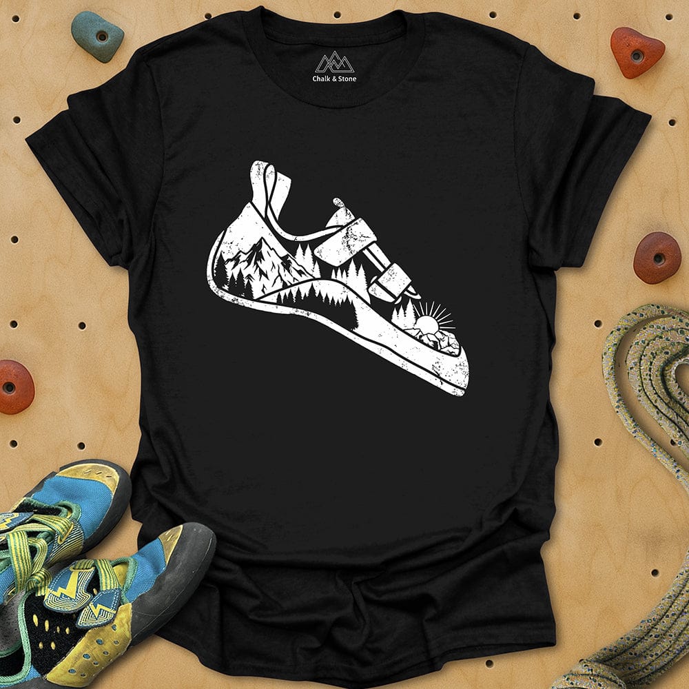 Climbing Shoe As Landscape Tee
