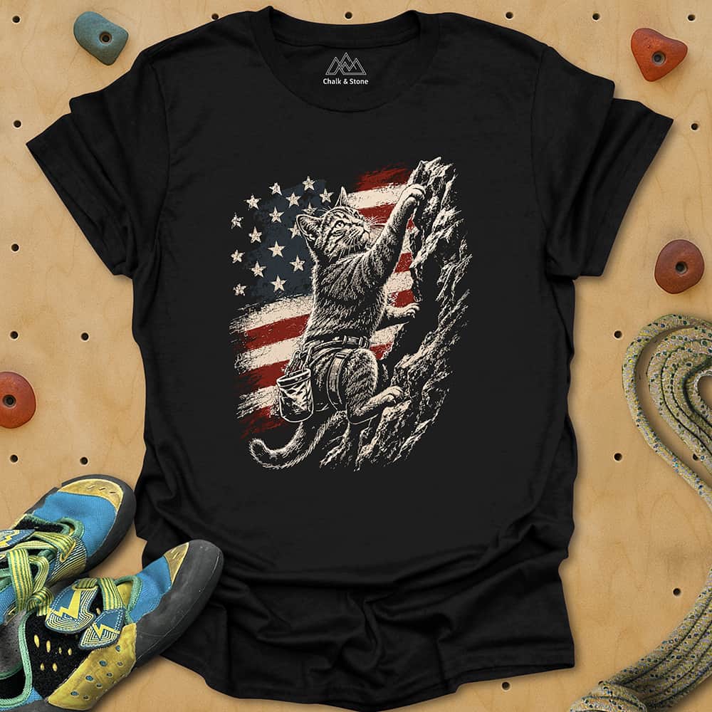 Cat Climber Flag Tee
